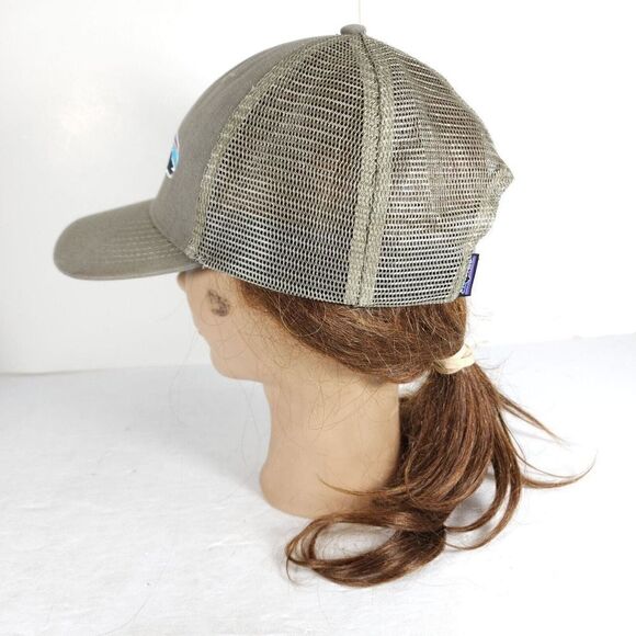 Patagonia Unisex Fitz Roy Trout OS Gray Adjustable Snapback Trucker Cap Hat - Picture 2 of 10
